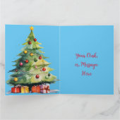 Schattig Schattige klein varken kerst groet Kaart (Binnen)