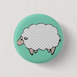 Schattig Schattige Polkadot Grey Sheep Ronde Button 5,7 Cm