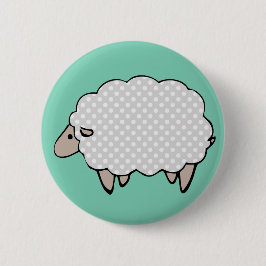 Schattig Schattige Polkadot Grey Sheep Ronde Button 5,7 Cm