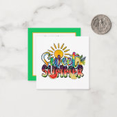 schattig schattige Summertime voegt sentiment toe Notitiekaartje (Voorkant / Achterkant in situ)