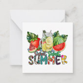 schattig schattige Summertime voegt sentiment toe Notitiekaartje (Voorkant)