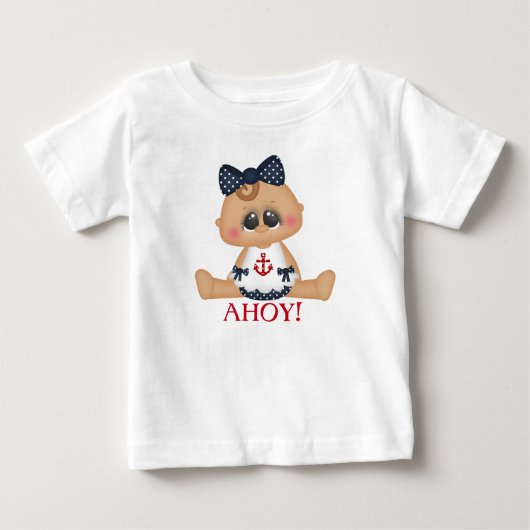 Schattig Scheepvaart Meisje Ahoy! (Voorkant)