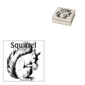 Schattig Schets van een Eekhoorn met Nut Rubberstempel (Gestempeld)