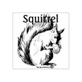 Schattig Schets van een Eekhoorn met Nut Rubberstempel (Afrduk)