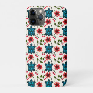 Schattig schildpad bloempatroon   Case-Mate iPhone case