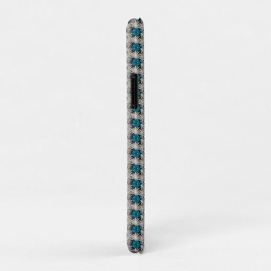 Schattig schildpad bloempatroon Case-Mate iPhone case (Achterkant/rechts)