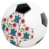 Schattig schildpad bloempatroon   voetbal (Drie kwart)