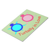 Schattig schildpad koppel notitieblok (Schuin)