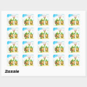 Schattig schildpad paar | Romantische bruiloft Vierkante Sticker (Vel)