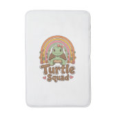 Schattig Schildpad Team Regenboog Bloem Vector Des Badmat (Voorkant Verticaal)
