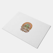 Schattig Schildpad Team Regenboog Bloem Vector Des Deurmat (Schuin)