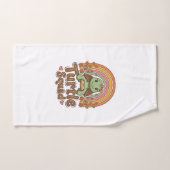 Schattig Schildpad Team Regenboog Bloem Vector Des Handdoek (Handdoek)