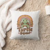Schattig Schildpad Team Regenboog Bloem Vector Des Kussen (Deken)