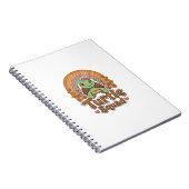 Schattig Schildpad Team Regenboog Bloem Vector Des Notitieboek (Rechterzijde)