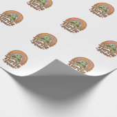 Schattig Schildpad Team Regenboog Bloem Vector Ont Cadeaupapier (Hoek)