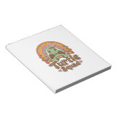 Schattig Schildpad Team Regenboog Bloem Vector Ont Notitieblok (Schuin)