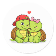 Schattig schildpadden duo verliefd