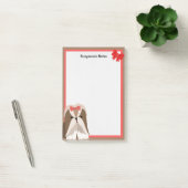 Schattig schip Tzu met BOW Post-it® Notes (Kantoor)