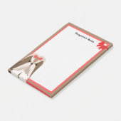 Schattig schip Tzu met BOW Post-it® Notes (Schuin)