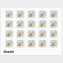 Schattig school element sticker Leren & Groeien On