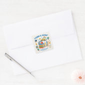Schattig school element sticker Leren & Groeien On (Envelop)