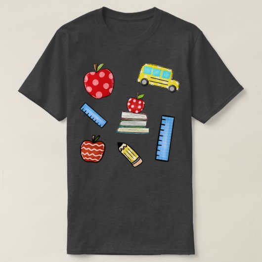 schattig schoolleven t-shirt (Design voorkant)