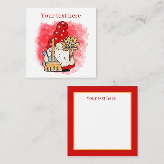 schattig schoonmaakbedrijf voegt tekstgom toe notitiekaartje (Voorkant / Achterkant)