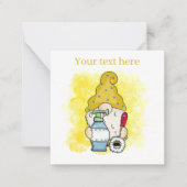 schattig schoonmaakbedrijf voegt tekstgom toe notitiekaartje (Voorkant)