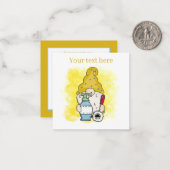 schattig schoonmaakbedrijf voegt tekstgom toe notitiekaartje (Voorkant / Achterkant in situ)