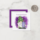 schattig schoonmaakbedrijf voegt tekstgom toe notitiekaartje (Voorkant / Achterkant in situ)