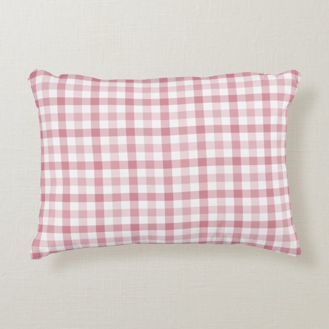  schattig schotel tartan roze lichtkleurig accent kussen (Voorkant)