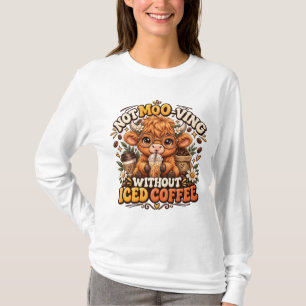 Schattig Schots Hooglandrund Iced Coffee Liefhebbe T-shirt