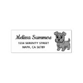 Schattig Schots Terriër Hond Retouradres Rubberstempel (Afrduk)