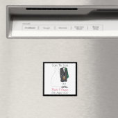 Schattig Schotse Bride & bruidegom Save The Date M Magneet (Insitu (Vaatwasser))