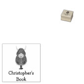 Schattig Schotse Hoogland Koe Bookplate Rubberstempel (Gestempeld)