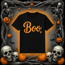 Schattig Schrift "Boo" met Spinneweb Halloween
