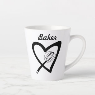 Schattig Schuine Hart Gardeer Bakkerij Bakker Cake Latte Mok