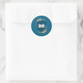 Schattig scrapbooking ronde sticker (Tas)