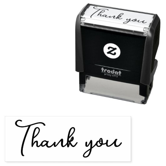 Schattig script bedankt zelfinktende stempel (In situ)