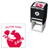 schattig script cartoon kip monogram ei stempel (In situ)