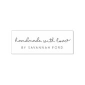 Schattig script eenvoudig Handgemaakt met liefde Rubberstempel (Afrduk)