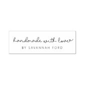 Schattig script eenvoudig Handgemaakt met liefde Zelfinktende Stempel (Design)