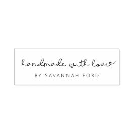 Schattig script eenvoudig Handgemaakt met liefde Zelfinktende Stempel
