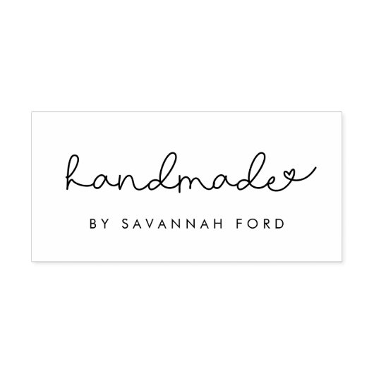 Schattig script eenvoudig handgemaakt  zelfinktende stempel (Design)