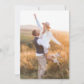 Schattig Script Elegante Foto Rustieke Boho Bruilo Kaart (Achterkant)