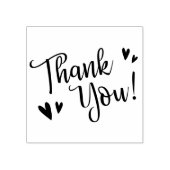 Schattig script en harten dank je rubberstempel (Afrduk)
