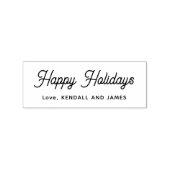 Schattig Script Prettig Kerstfeest Naam Rubberstempel (Afrduk)