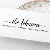 Schattig script retour adres zelf-inking stempel