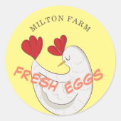 schattig script verse eieren monogram ronde sticker (Voorkant)