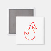 Schattig Searhorse Magneet (Voorkant / Achterkant)